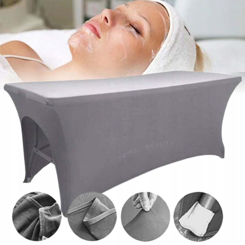 Ochranný potah na kosmetické lůžko Prostěradlo Spa Elastické Šedé