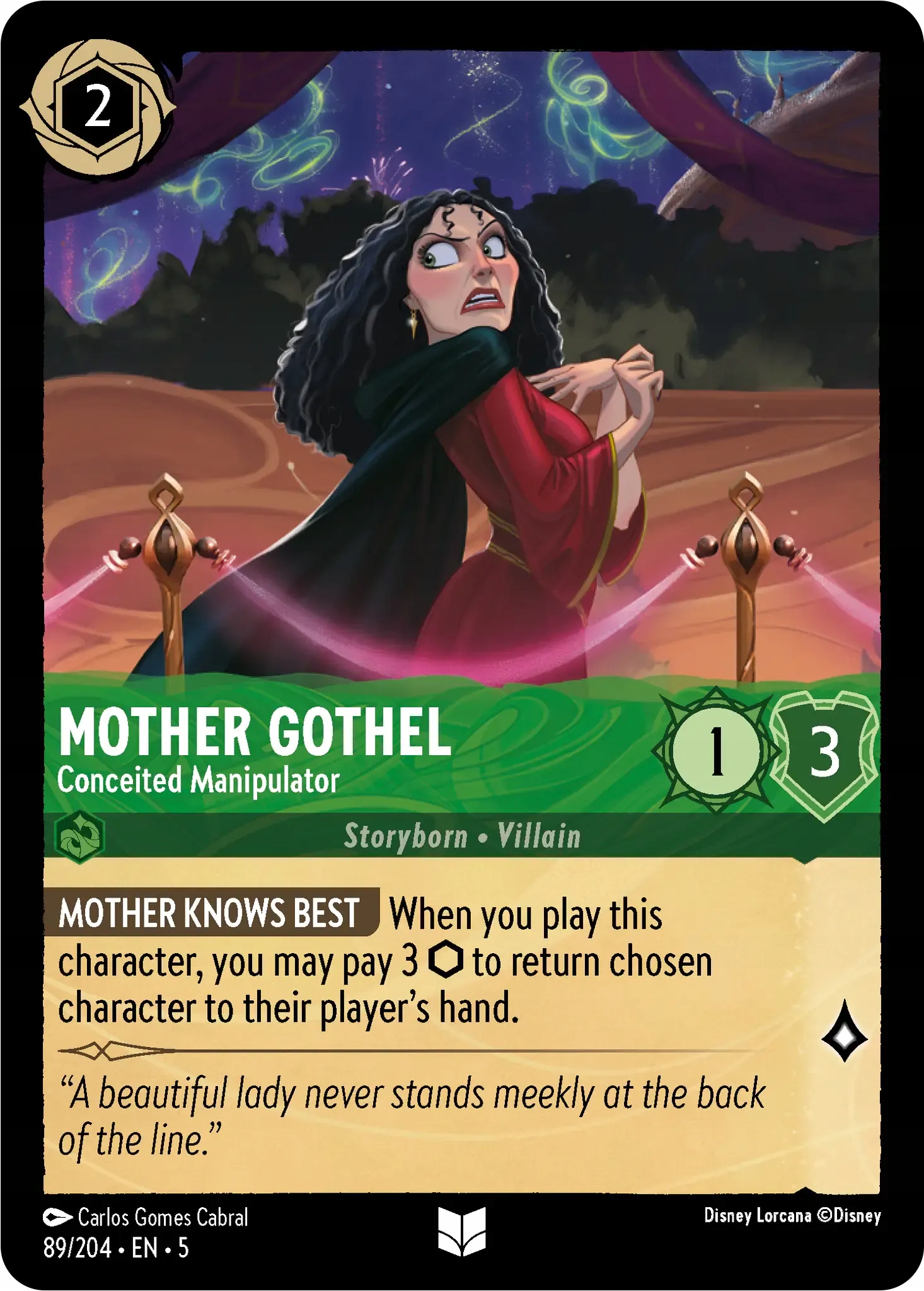 Disney Lorcana Mother Gothel Conceited Manipulator 5SSK #089