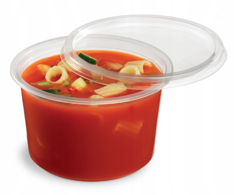 

Pojemniki Z Przykrwyką na Zupę 500ML 50 sztuk
