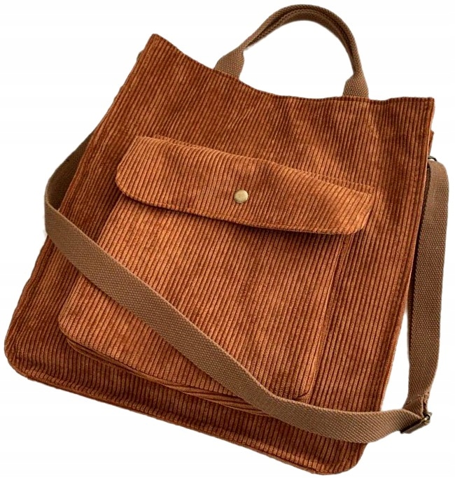 

Pojemna Torba torebka Sztruks Shopper miejska XL