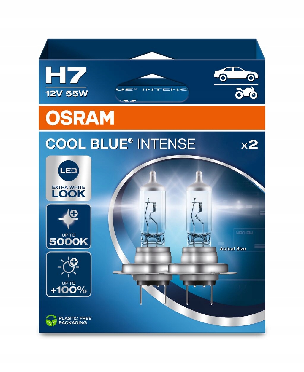 Osram Cool Blue Intense H7 12V 55W PX26d – Żarówki halogenowe do 5000K