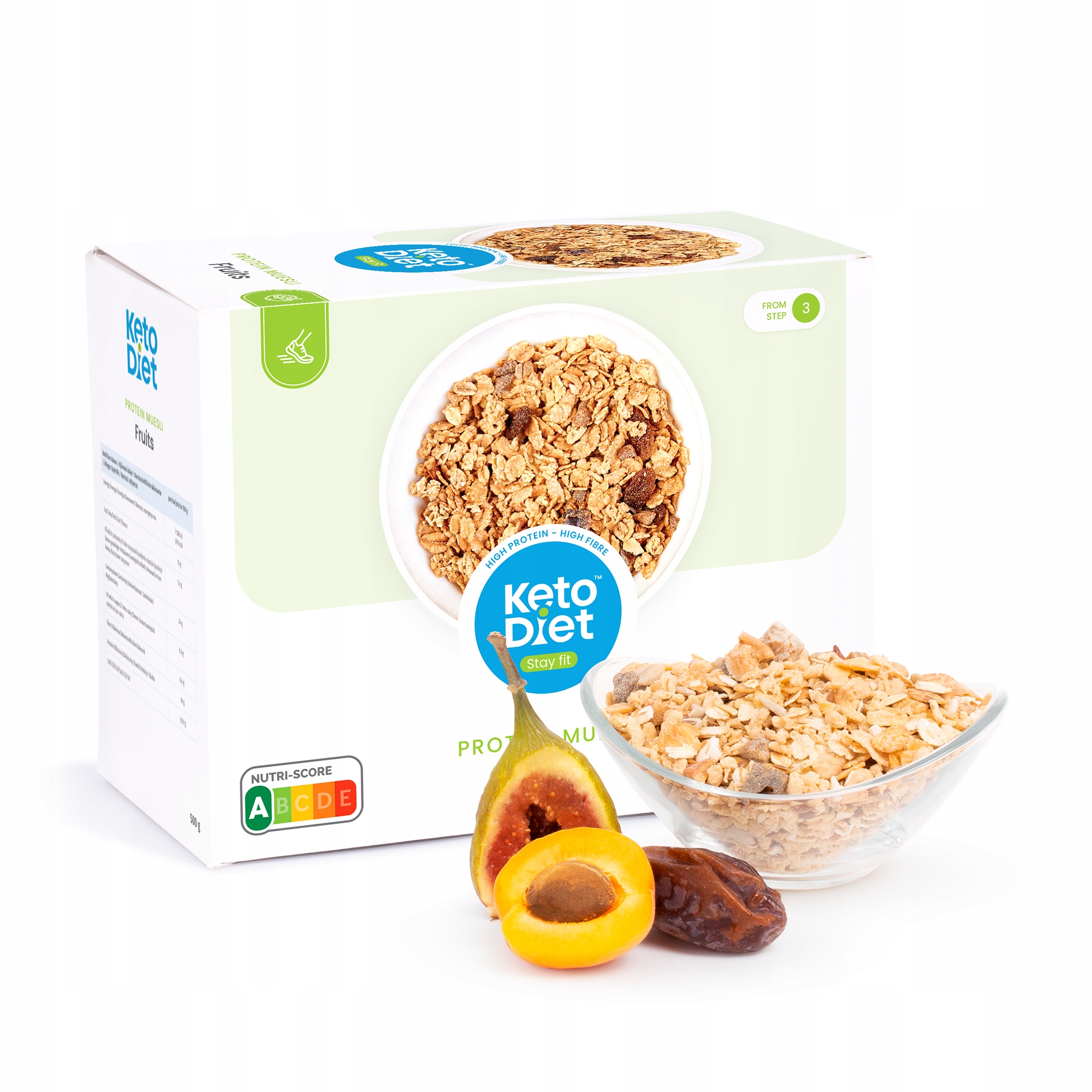 KetoDiet Proteinové müsli s ovocem (500 g)