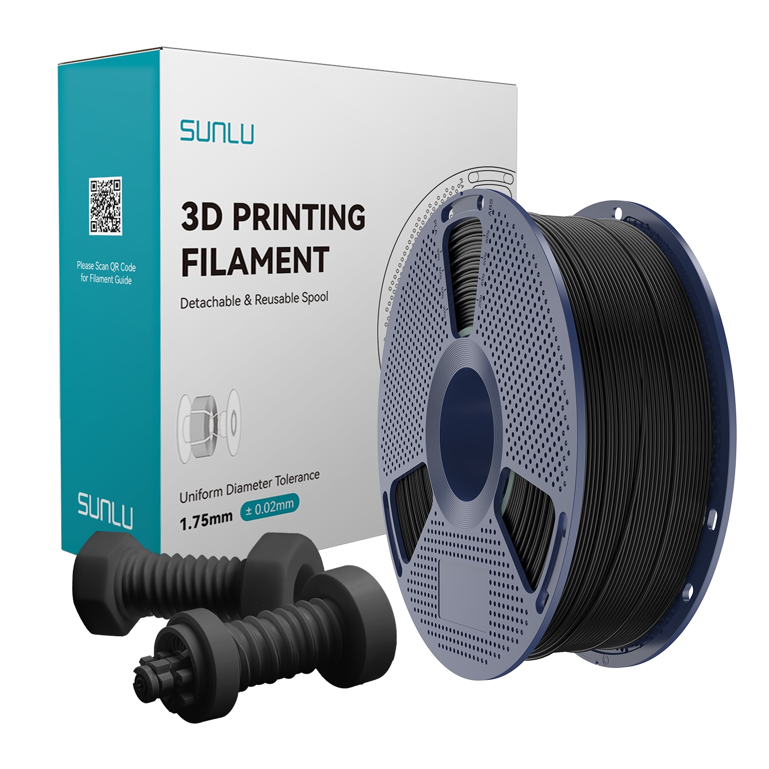 Filament ABS Sunlu 1,75 mm 1000 g czarny