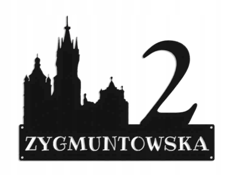 Číslo Na Dom 48 cm Tabuľa Adresa Stal ul. Zygmuntowska