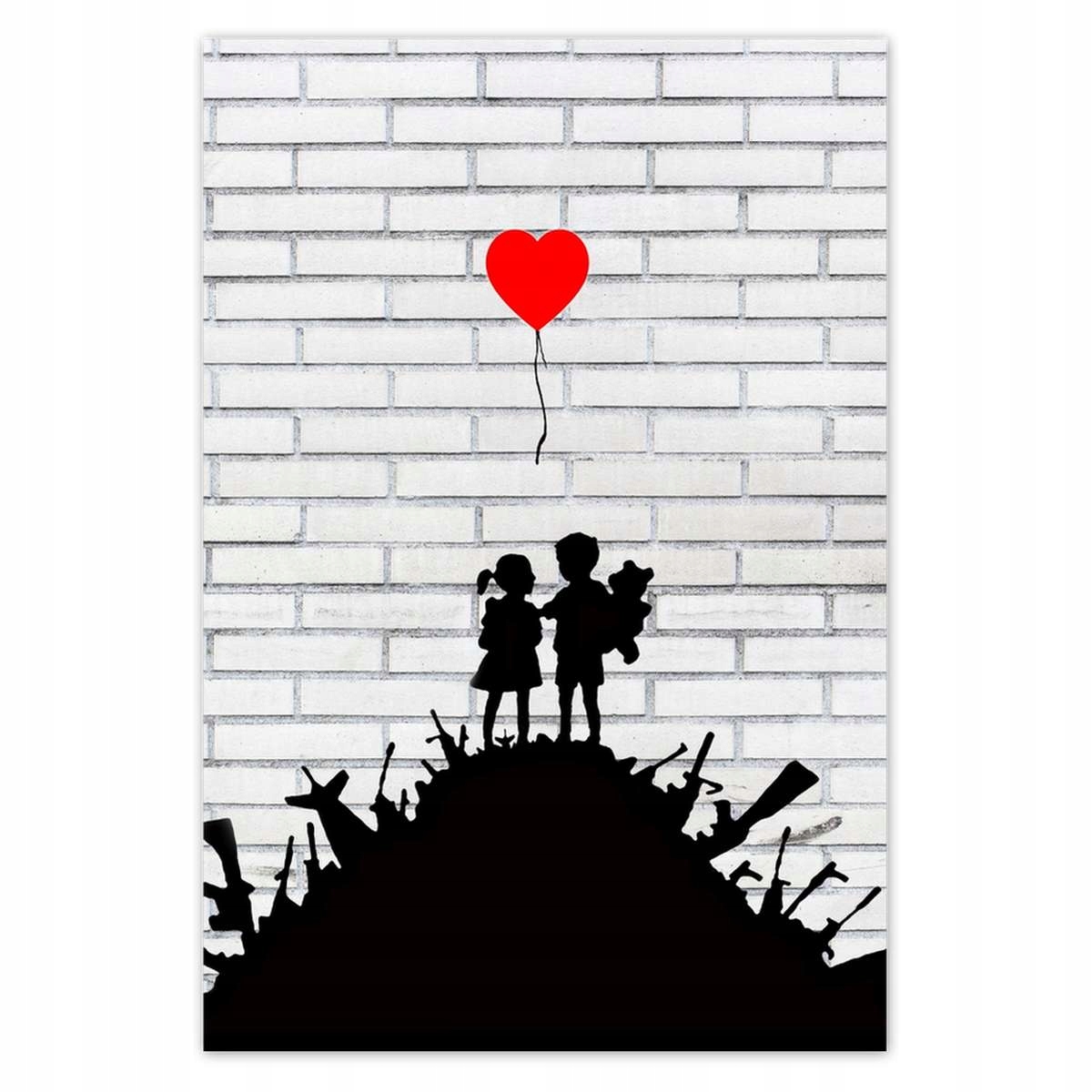 Plakáty 135x200 Banksy Sterta zbraně Balon