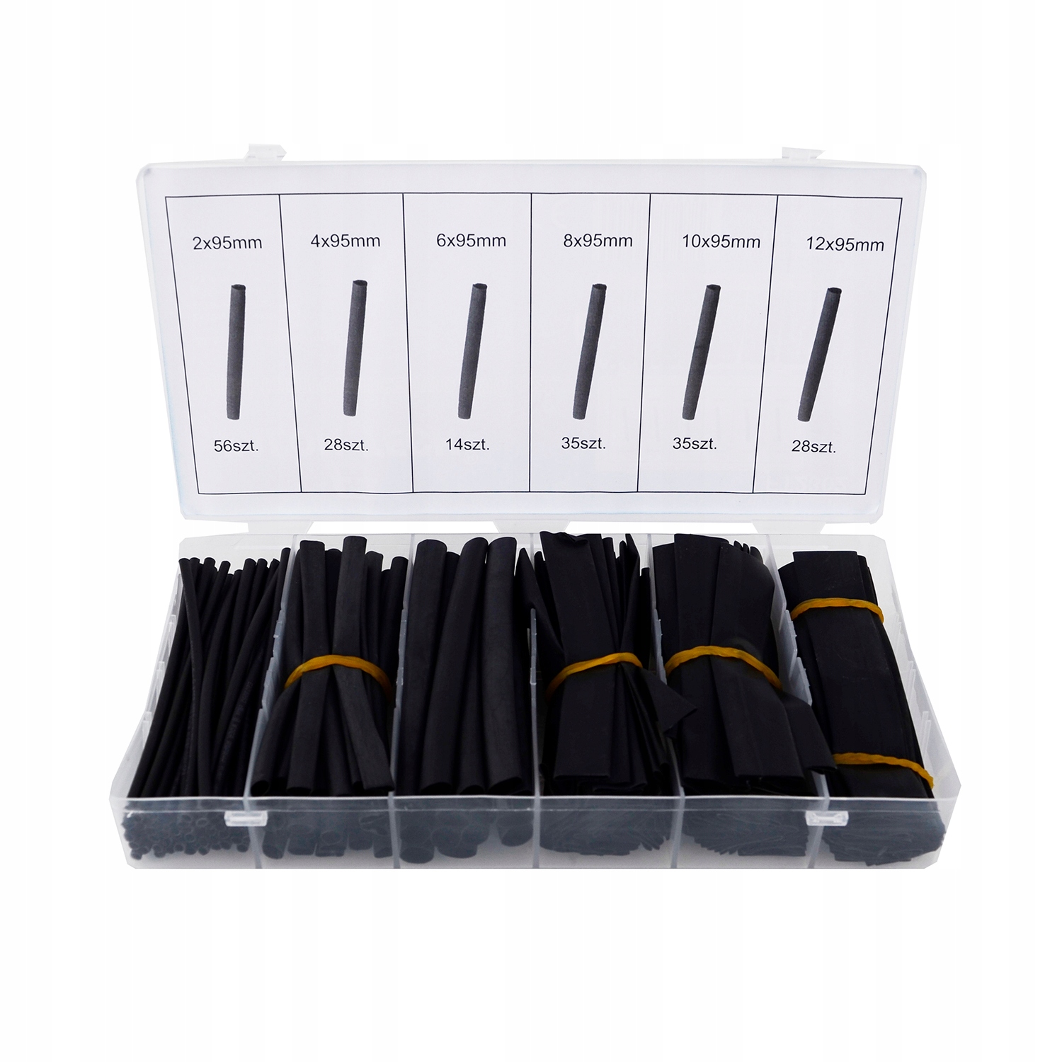 ZESTAW RUREK RURKI TERMOKURCZLIWE 196SZT CZARNE Kod producenta termo kurczliwe rury 100 128 196 sztod