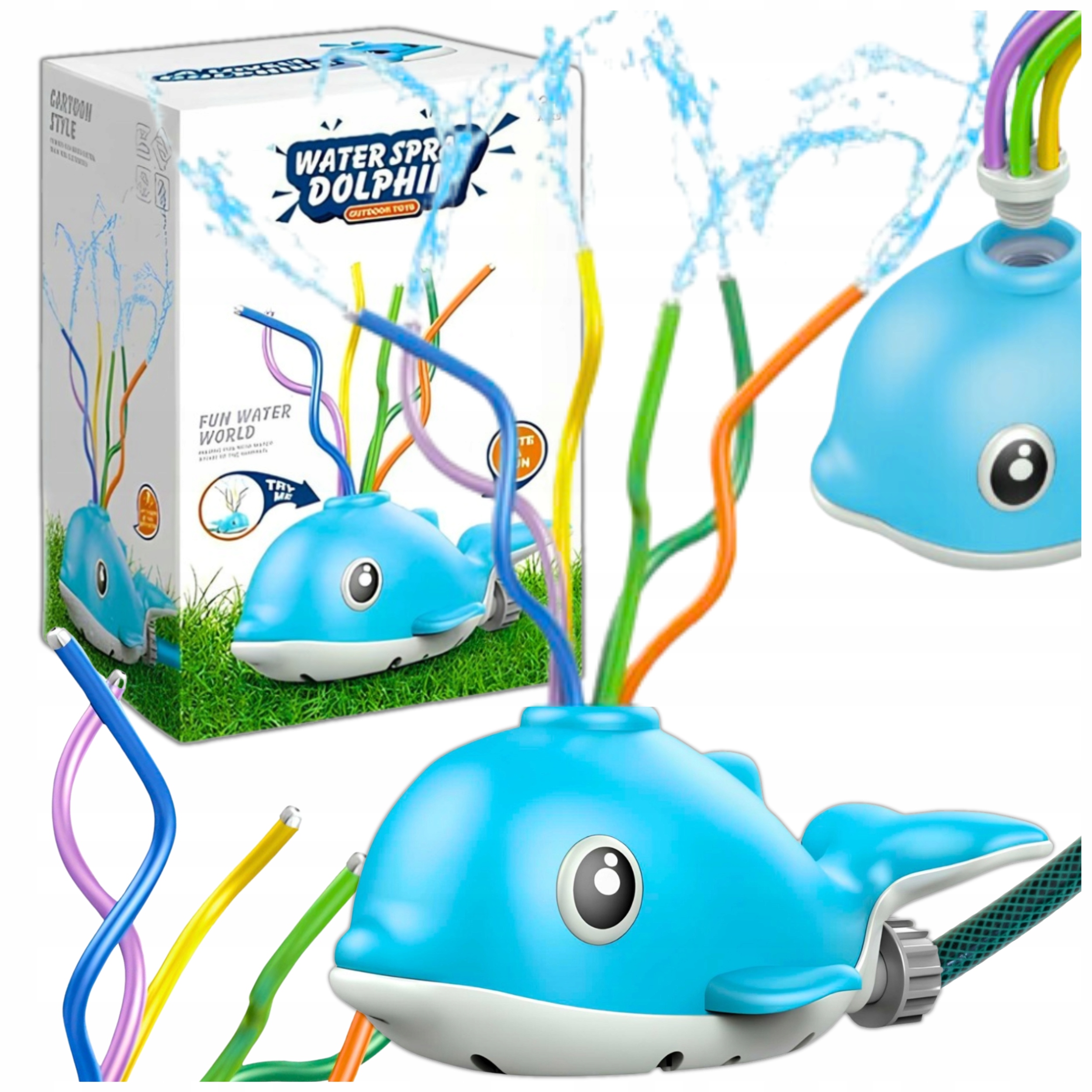 Zraszacz Ogrodowy zabawka wodna dla dzieci Delfin Spryskiwacz Wąż na lato