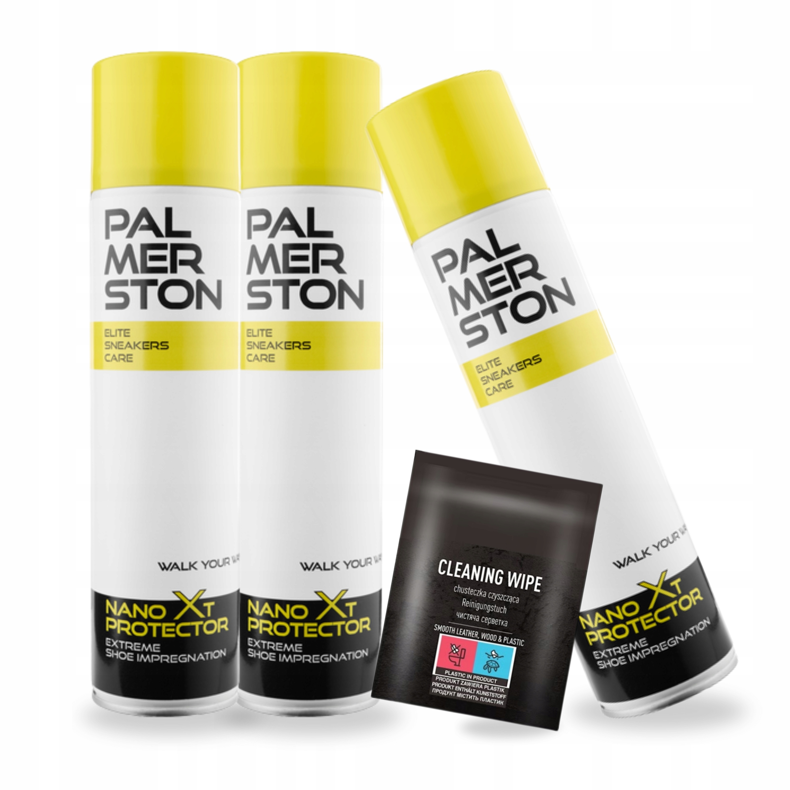 3x Impregnát Nano Xt s ubrouskem na kůži Sada 4v1 Palmerston