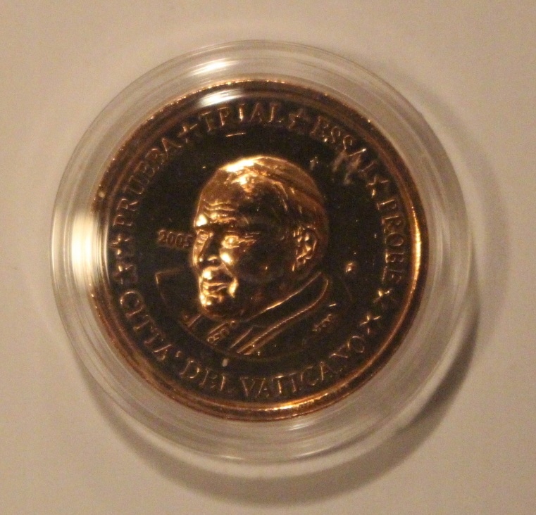 WATYKAN 2005 1 EURO CENT JAN PAWEŁ II - SPECIMEN PRÓBA RZADKOŚĆ