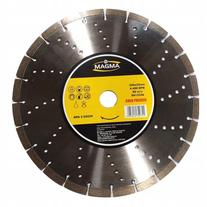 

Tarcza diamentowa zgrzewana zimno 350x32mm beton