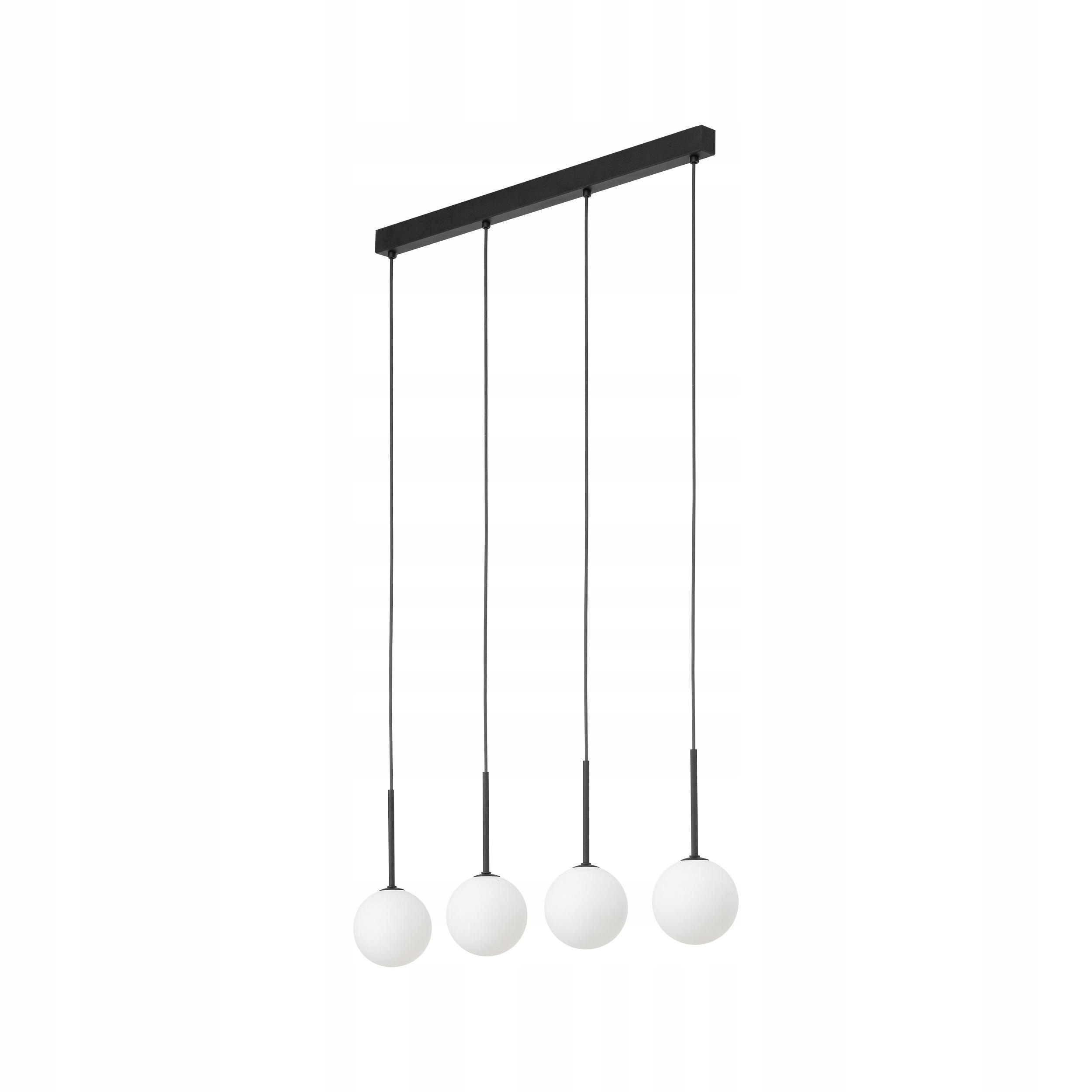 Závesná lampa Martin Biele sklenené tienidlá 4xG9 Stropná Moderná obývacia izba