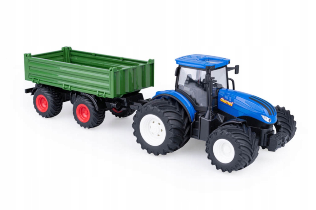 

Agro pojazdy traktor niebieski Rc przyczepa 50280