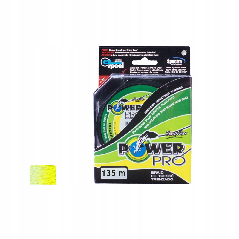 Plecionka Power Pro Hi-Vis Yellow 0,23 mm 135m 15kg 1szt.