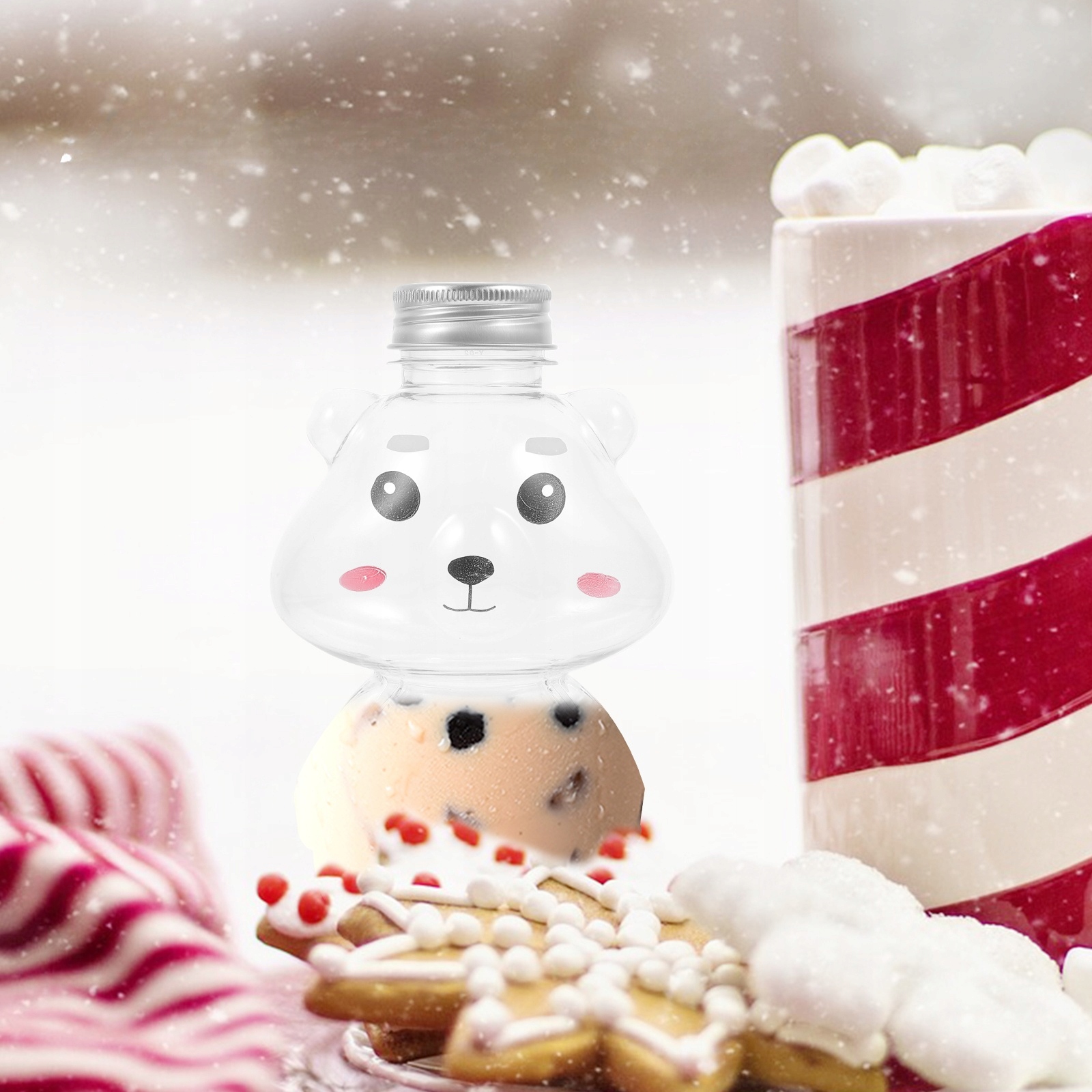 KARTONOWA BUTELKA NA NAPÓJ MLECZNA HERBATA 4 SZT Pojemność 1 ml