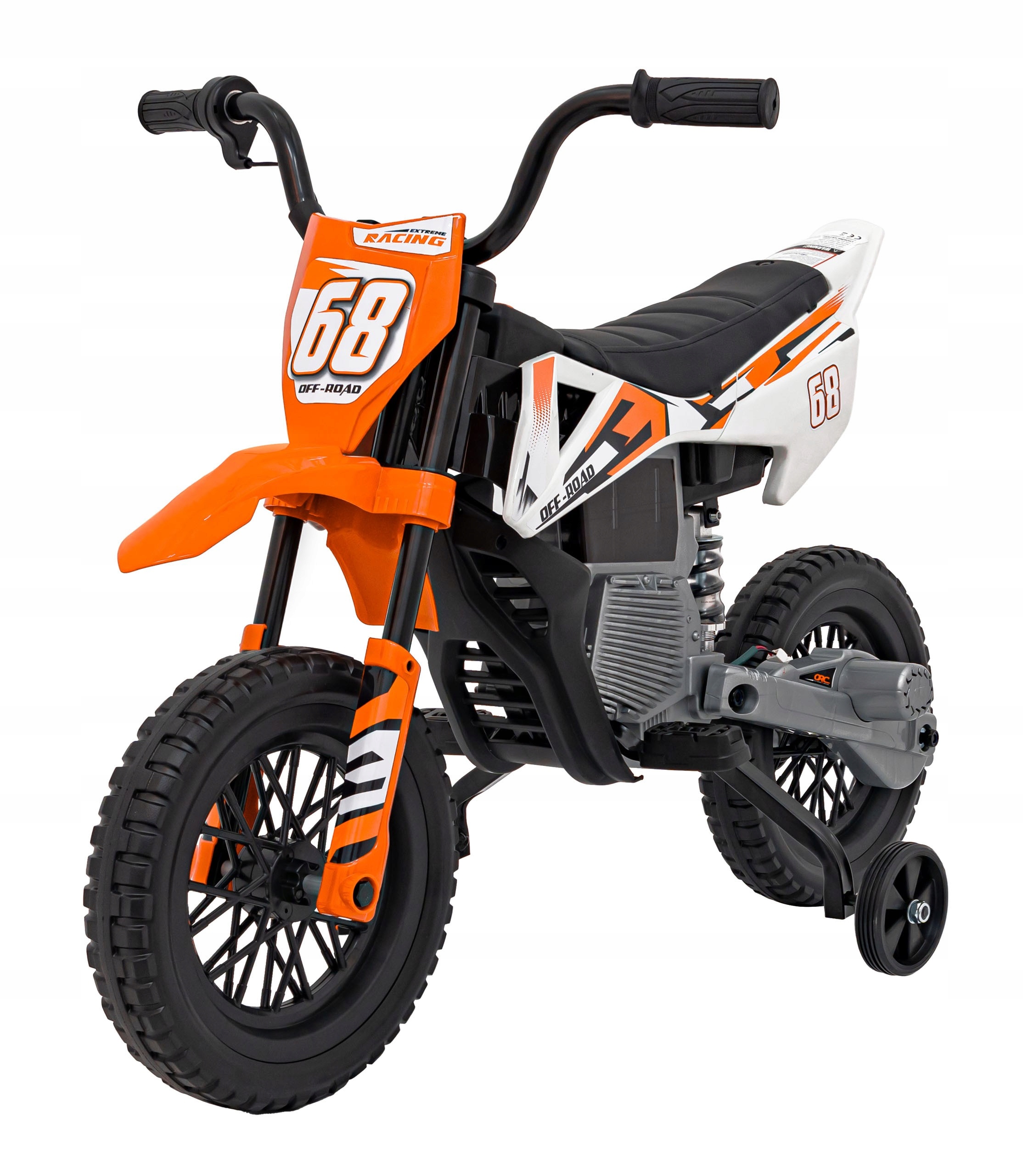 Motor Cross Dla Dzieci Pantone 361C 2 Silniki Kółka boczne koła Pianki MP3