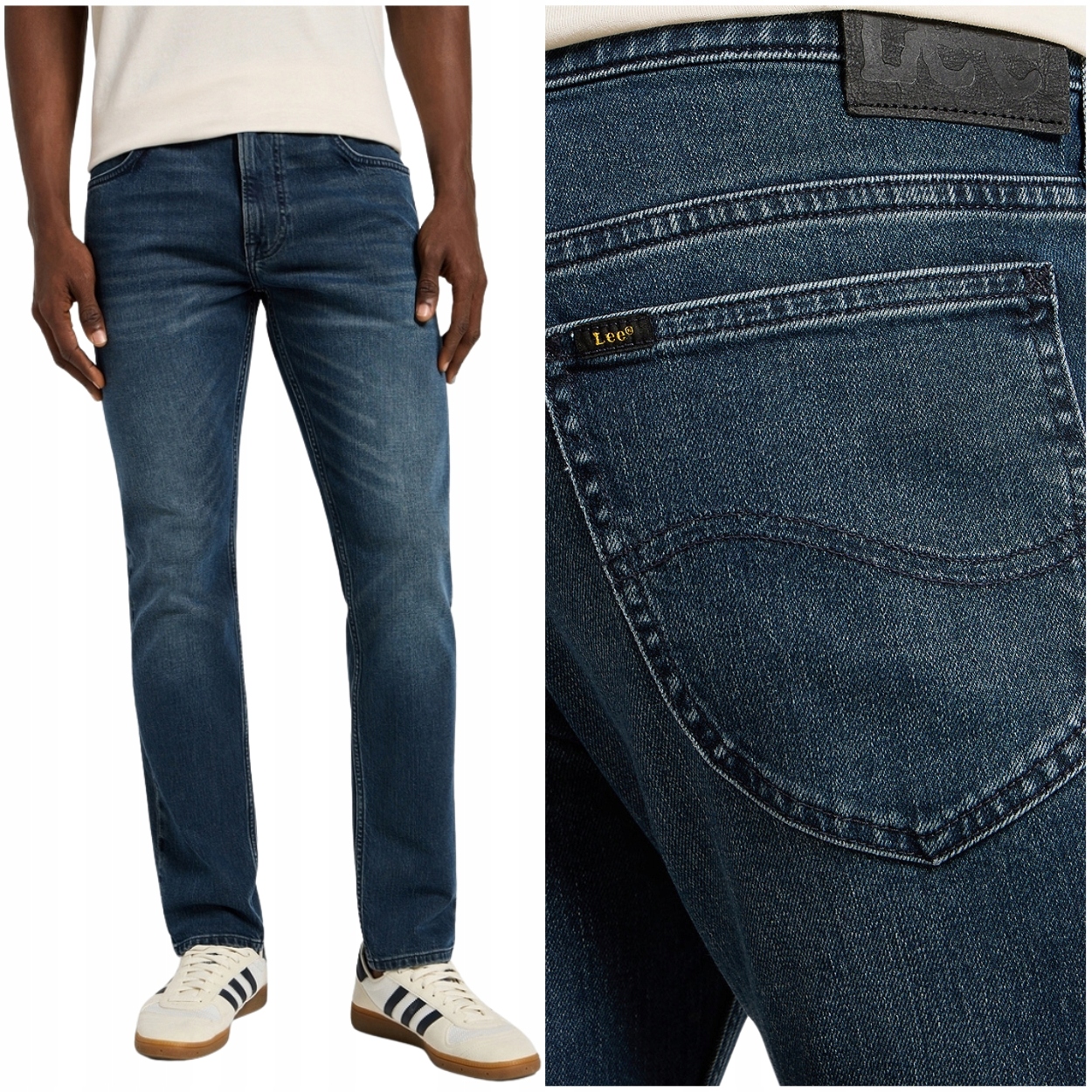 Lee Rider slim Holland lehce přiléhavé tmavé džínové kalhoty W29 L32