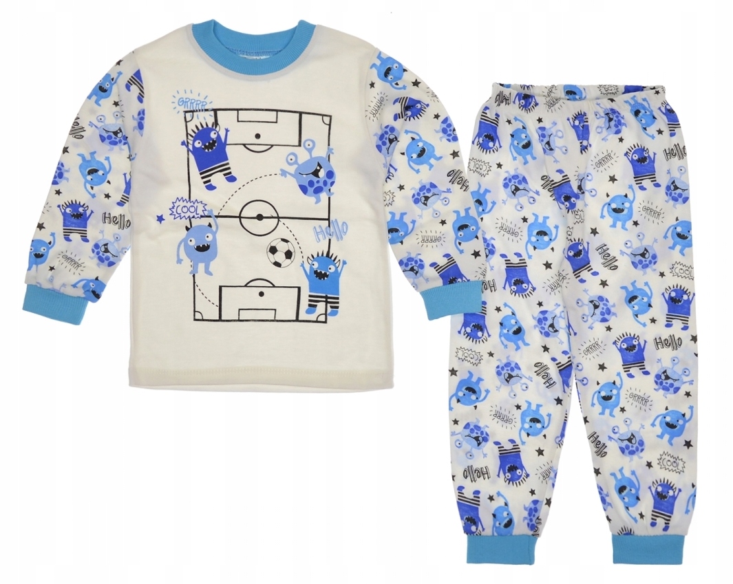 PIŻAMA piżamka KOMPLET PIŁKA NOŻNA - ROZ. 92