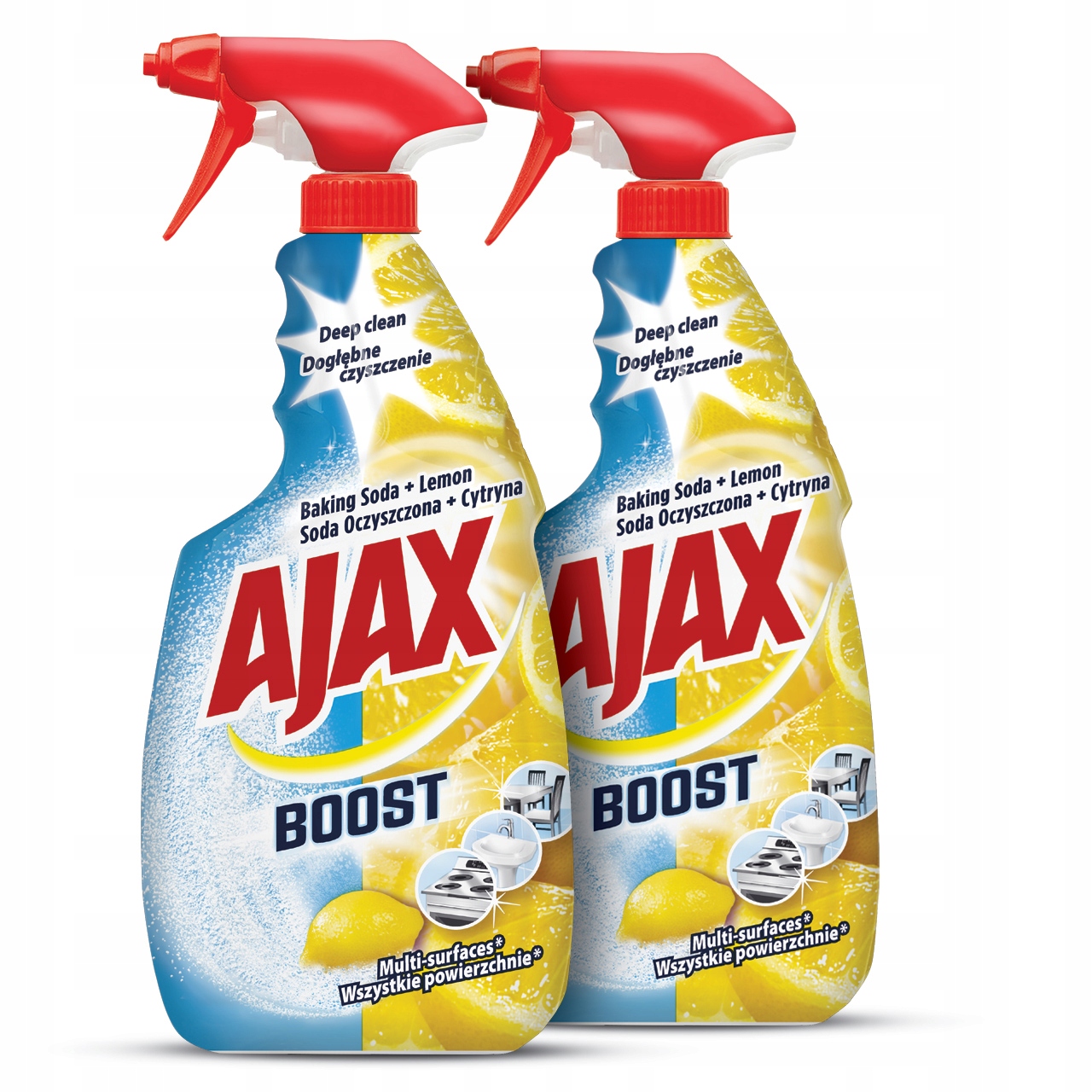 

Ajax Boost Soda & lemon spray czyszczący 2 x 500ml