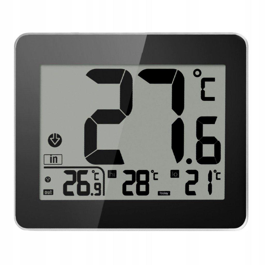 cyfrowy Termometr zewnętrzny wewnętrzny 2w1 LCD