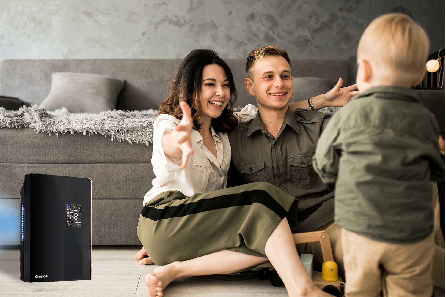 OSUSZACZ POWIETRZA OCZYSZCZACZ POCHŁANIACZ WILGOCI 2L 65W + PILOT TIMER Model 2000D