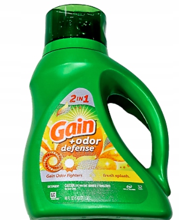 Levně Gain Fresh Splash 1,36 l 32 praní Univerzální gel na praní tkanin