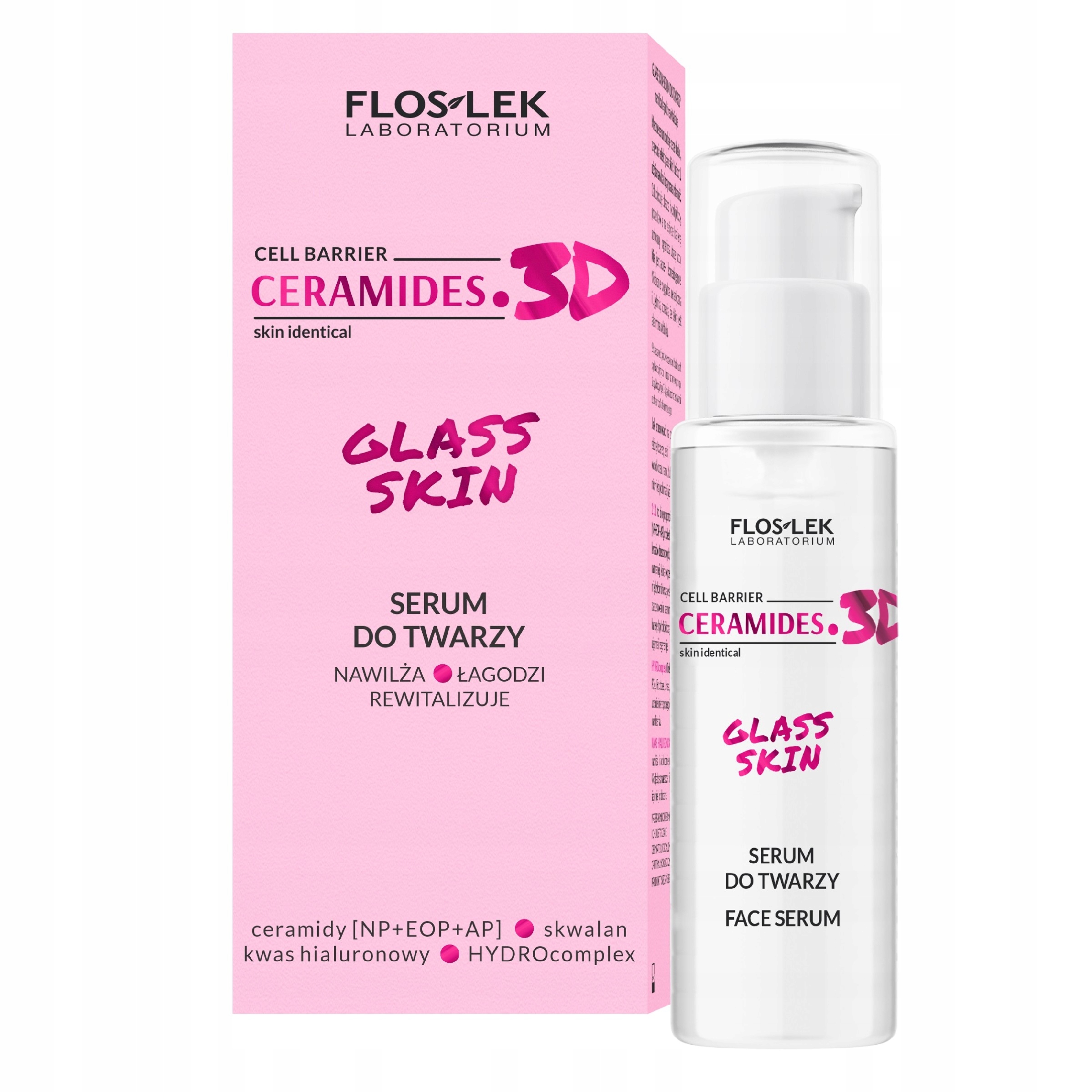 Floslek Ceramides. 3D Glass Skin sérum na obličej 30 ml