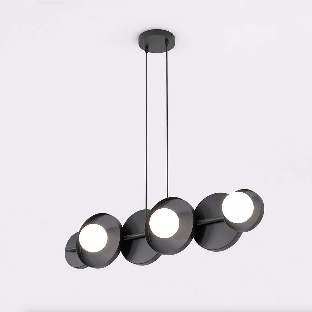 Závěsná lampa Model černá, designová, minimalistická