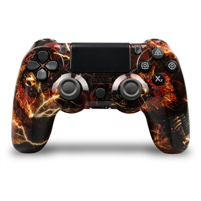Ovladač Pro PS4 Playstation Pad Doubleschock Vzor Plameny Dualshock 4 V2