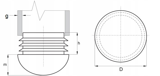 10SZT ZAŚLEPKA RURY FI 35 CZARNA ZATYCZKA DASZEK Marka Bäcker