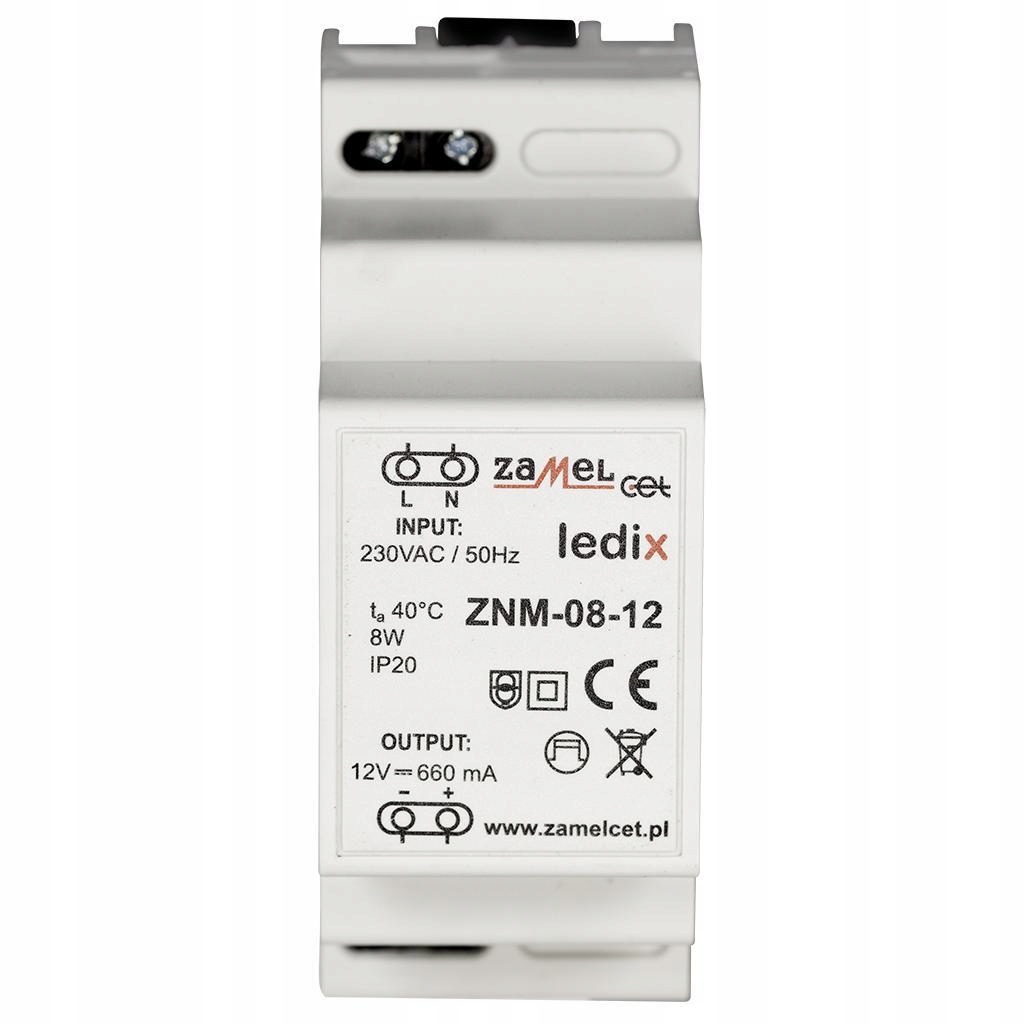 Led zdroj modulární 8W 12V DC ZNM-08-12