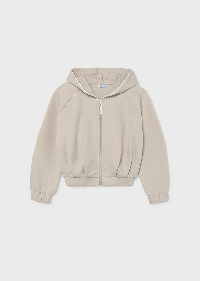 Mayoral Bluza z Kapturem Dziewczynka 7446 Beżowa rozm 157 158