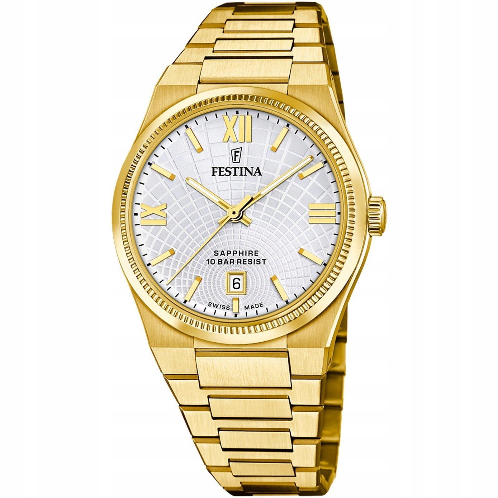 Festina Swiss Made 20057/1 Zlaté hodinky se safírovým sklem
