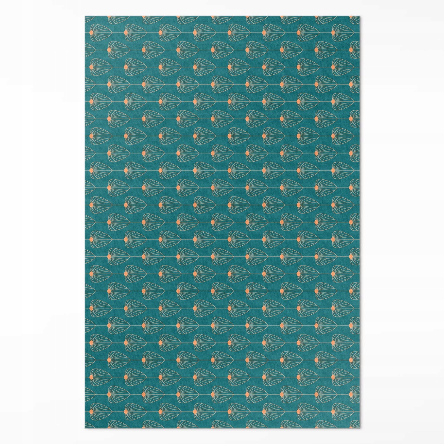 Pvc koberec do kancelárie Rozmer: 120 x 180 cm Opakované listy, kvetinový vzor