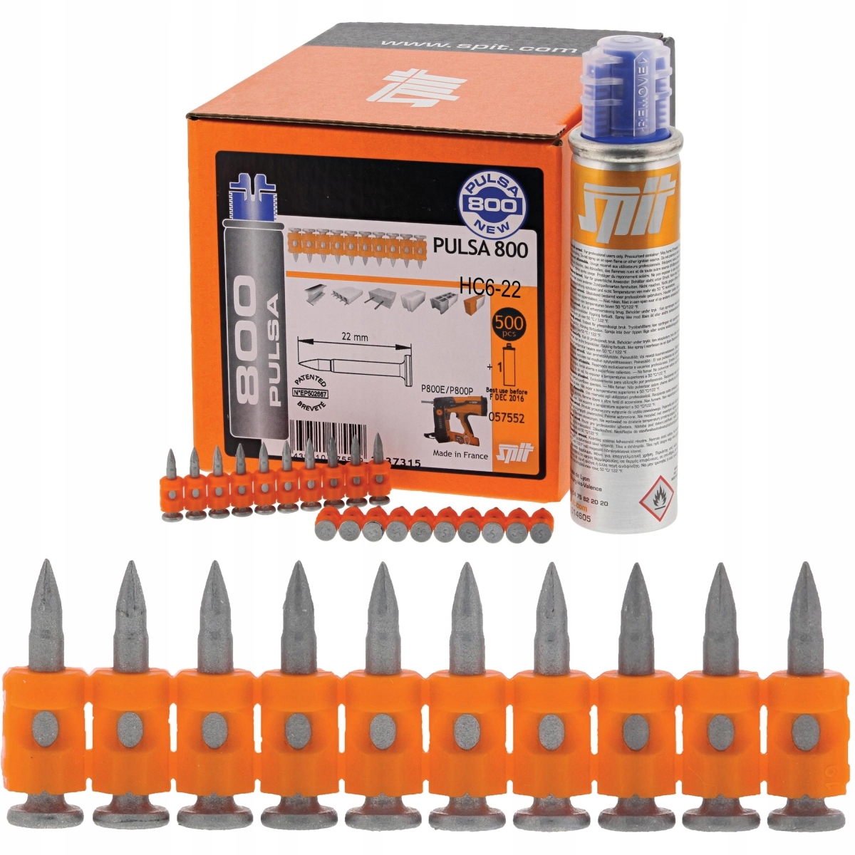 Hřebíky HC6 22mm 500ks Plyn na betonu