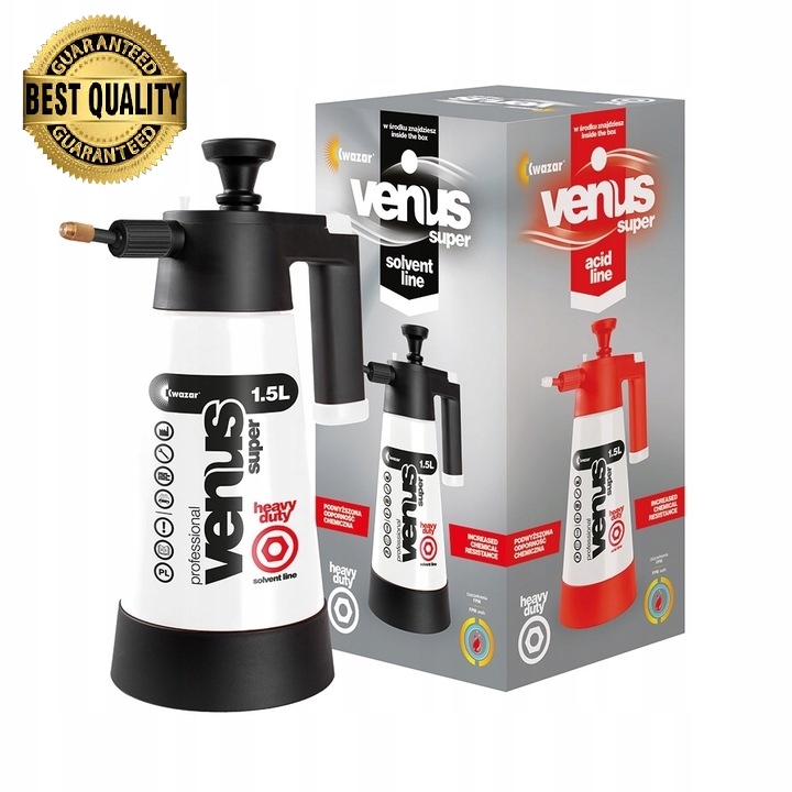 KWAZAR OPRYSKIWACZ RĘCZNY ROZPUSZCZALNIKÓW VENUS SUPER HD SOLVENT 1,5L 2024