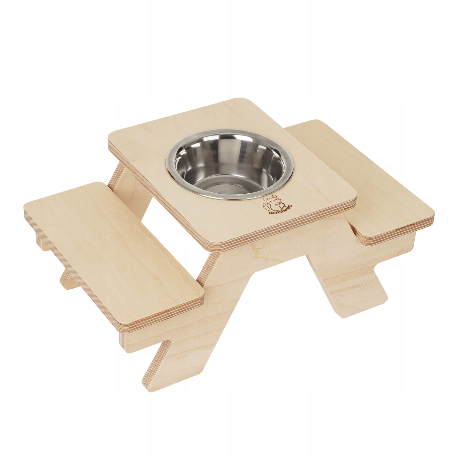 Levně Stolek s lavicemi a miskou pro hlodavce