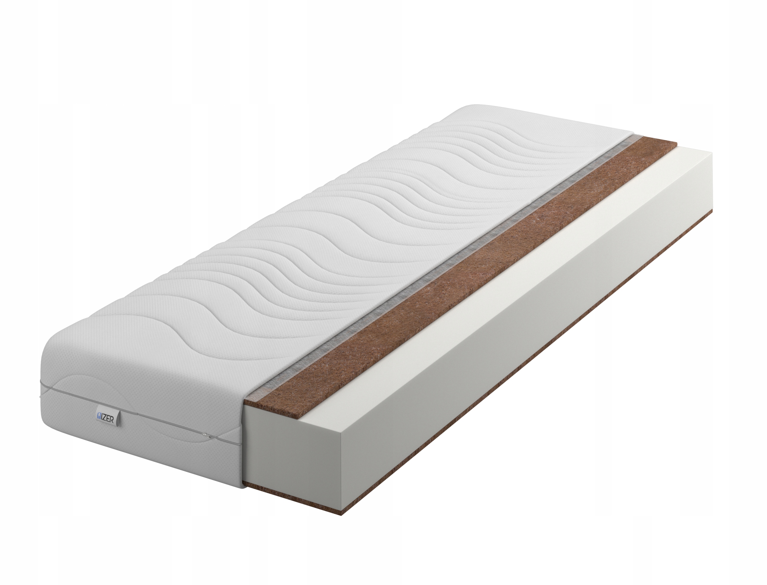 Penový matrac 135x190 16 cm H4 tvrdý Silver 2x Kokos obojstranný