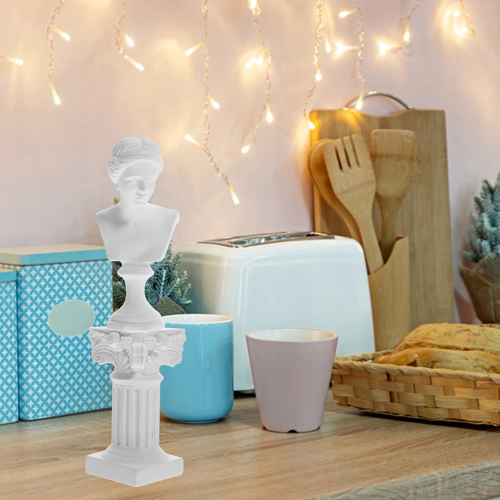 GIPSOWA REPLIKA OZDOBÓW POŚMIECH KOLUMNA RZYMSKA Marka bez marki