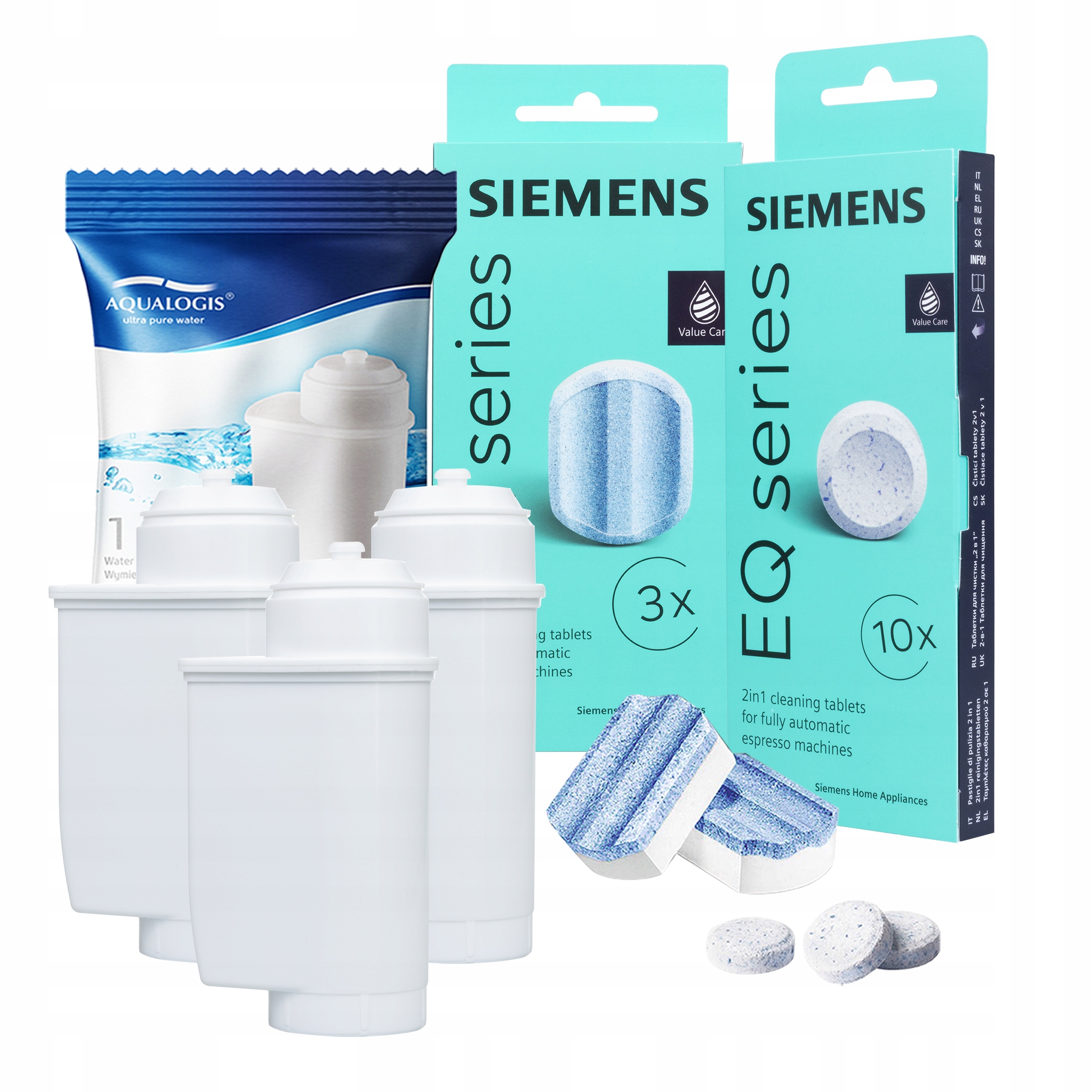 Odvápňovač a Siemens Siemens 3x filtr pro kávovar Siemens AL-Inte