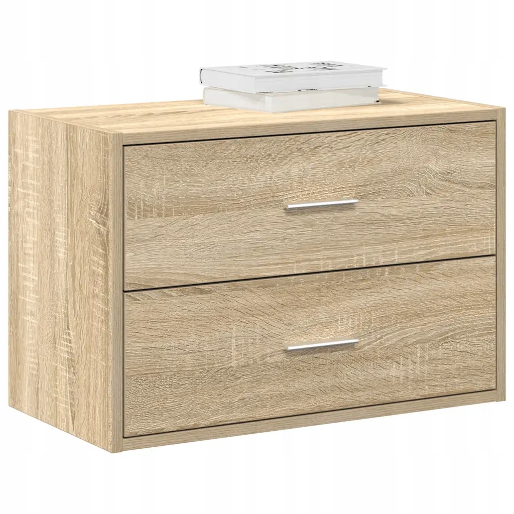 vida Skříňka s 2 zásuvkami dub sonoma 60x31x40 cm kompozitní dřevo Hnědá 85
