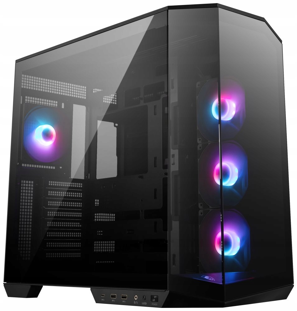 Msi skříň Mag Pano 100R Pz Black/ bez zdroje/ levé a přední sklo/ 4x 120 mm