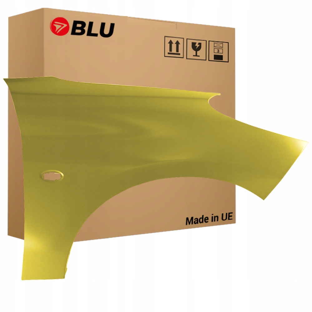 Blu Blatník Peugeot 206+ Kaw pravý žlutý 07-14 přední JaunePersepolisMetalli