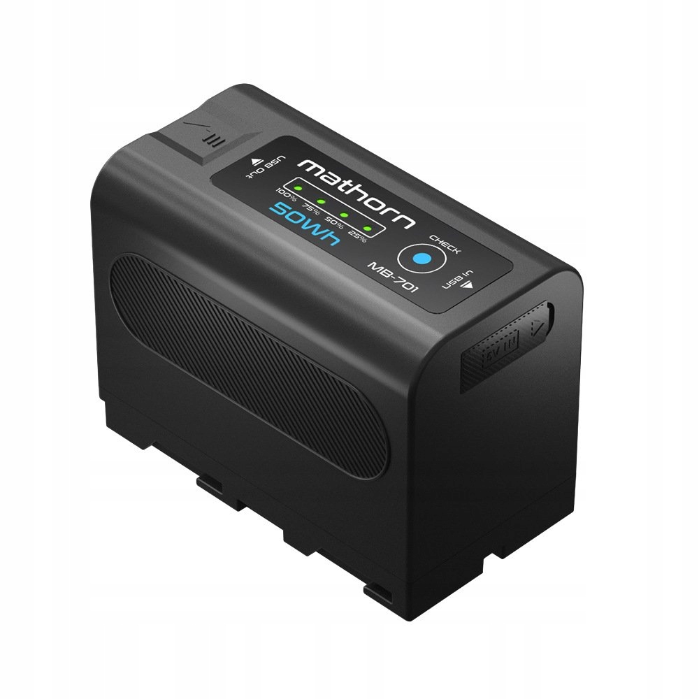 Baterie Mathorn MB-701 6700mAh 50Wh s Usb-c Led pro NP-F770