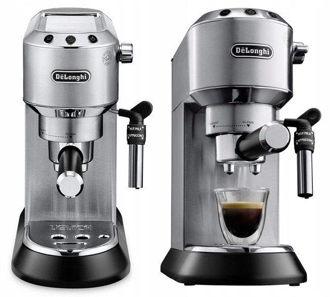 Ciśnieniowy Ekspres kolbowy do kawy spieniacz Slim DeLonghi EC685.M (n)