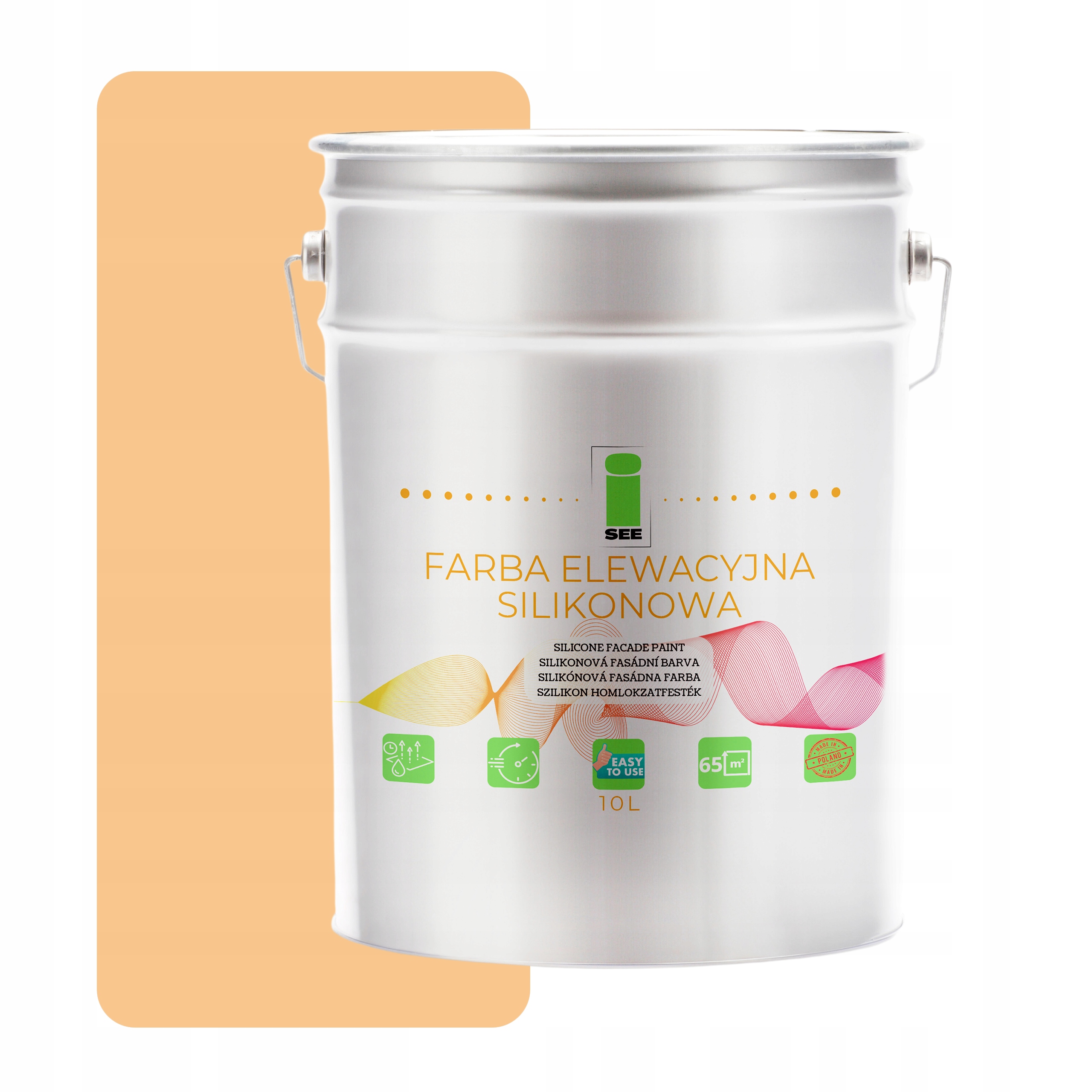 Fasádna Silikónová Fasádna Farba Béžová Teplá 10 L Paropriepustná