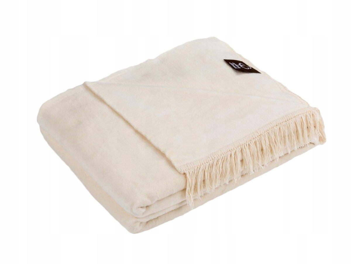 Deka S Třásněmi Teplá Příjemná Na Dotek 150x200 ecru