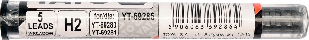 

Yato YT-69286 Grafit h2 /5 szt/