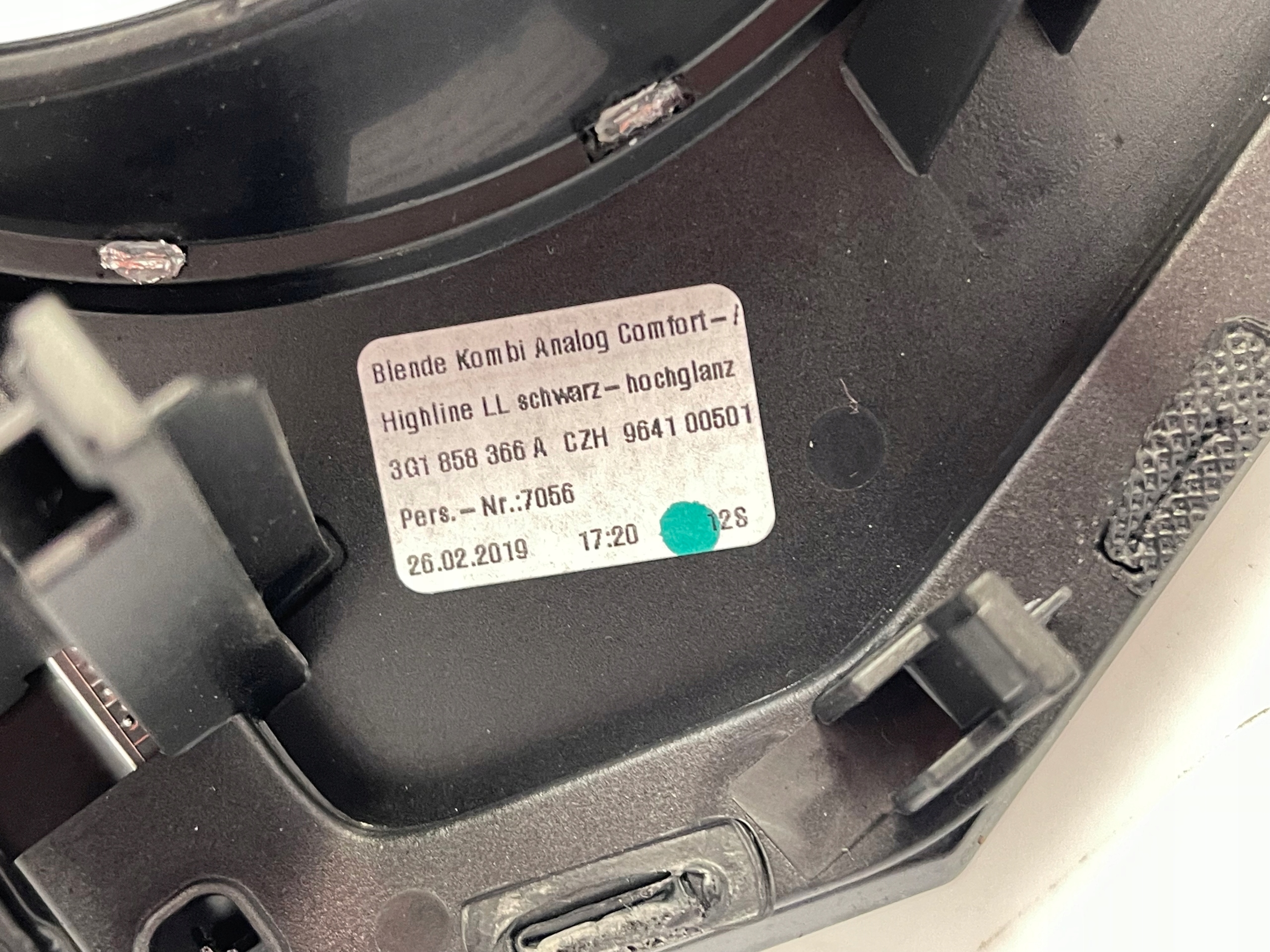 VW PASSAT B8 RÁM obal budíku 3G1858366A