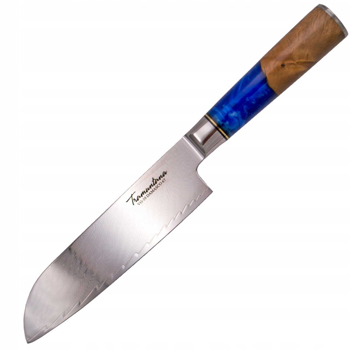 Nůž Tramuntana Decor Habitat Santoku Wood Epoxy VG10 Damascus