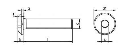 M4x30 ŚRUBA NIERDZEWNA DO OWIEWEK ŚRUBY KULISTE 3 Numer katalogowy części 1